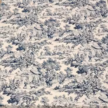 len scenki rodzajowe kremowo granatowy szeroki z domieszkaB