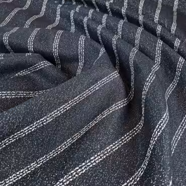 markowy zakard welna z lureksem granatowy w pasyA