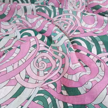 len wzor wiry roz z zielenia naturalny 100%A