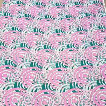 len wzor wiry roz z zielenia naturalny 100%C