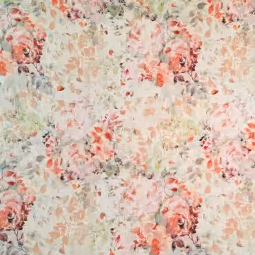 len tkanina naturalna wzor pastelowe listkiB