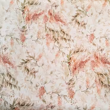 len wzor kwiaty i motyle odcienie rozu i zieleniB