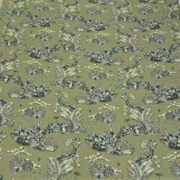 len we wzory safari oliwkowa zielenB