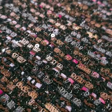 chanelka naturalna brazowa boucle wiskoza z bawelnaB