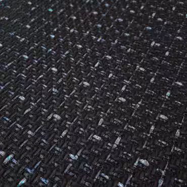 czarna chanelka premium z metaliczna nicia granatowaB