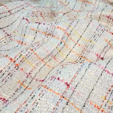 chanelka ze zlota poswiata krata roz bawelna z dodatkamiA