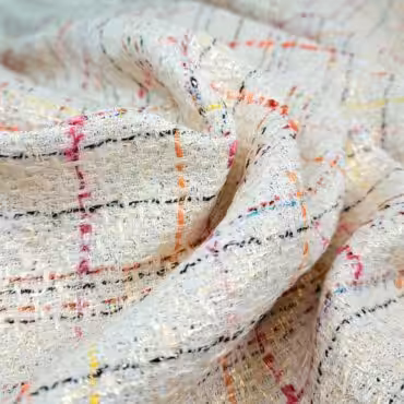 chanelka ze zlota poswiata krata roz bawelna z dodatkamiB