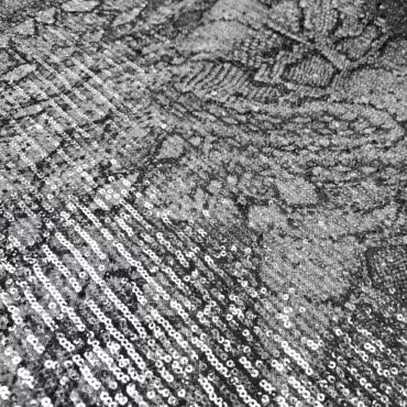 elastyczne cekiny na siatce wzor zwierzecy skora wezaB