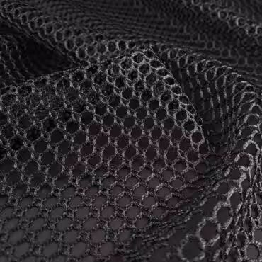 azurowa tkanina siatka czarna wzor geometrycznyA