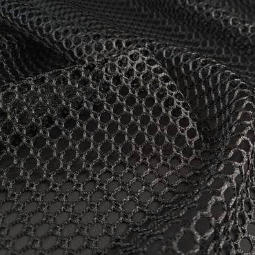 azurowa tkanina siatka czarna wzor geometrycznyA