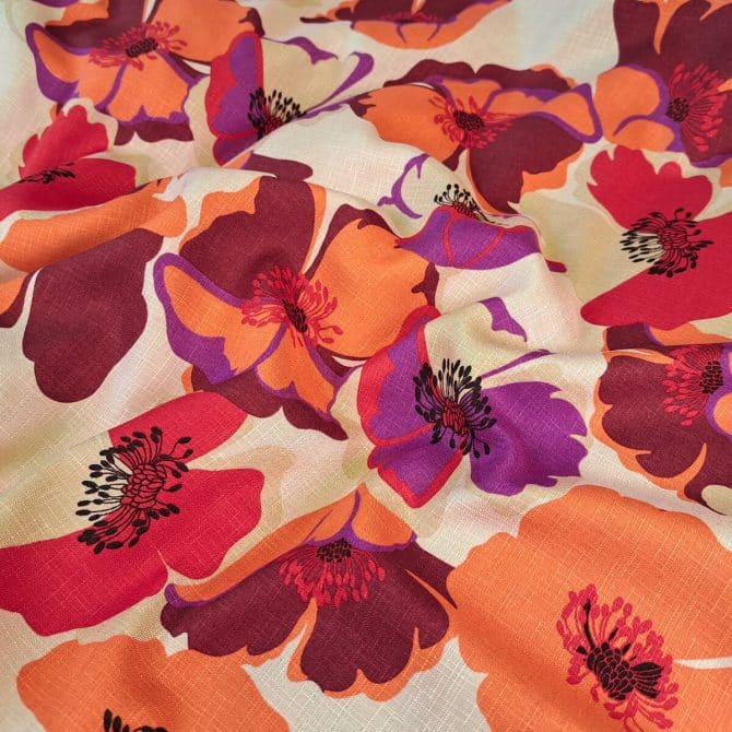 markowa tkanina ramia z wiskoza premium wzor kwiatyE