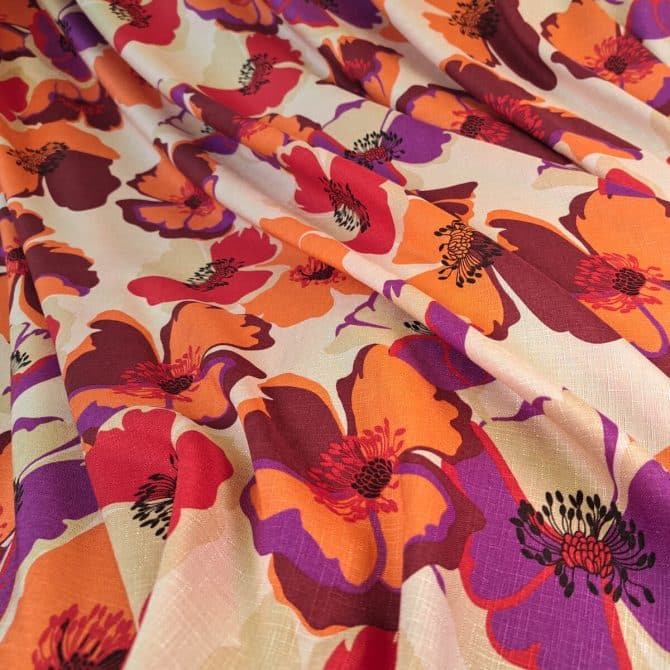 markowa tkanina ramia z wiskoza premium wzor kwiatyF
