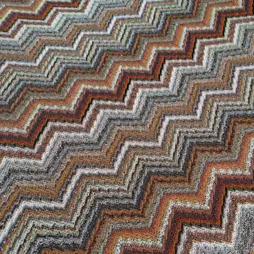 markowa dzianina sukienkowa naturalna wzor zygzaki brazB