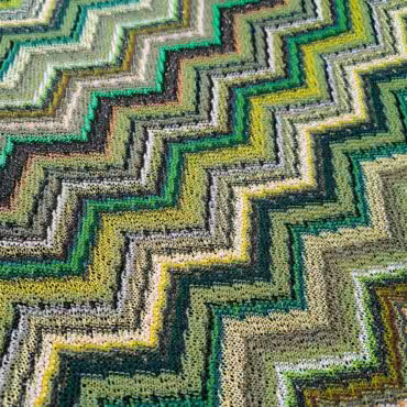 sukienkowa dzianina przezierna premium zielona w zygzakiB