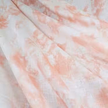 len we wzory tie dye brzoskwiniowy roz na bieliB