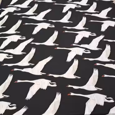 tkanina w ptaki labedzie bawelna z wiskozaB