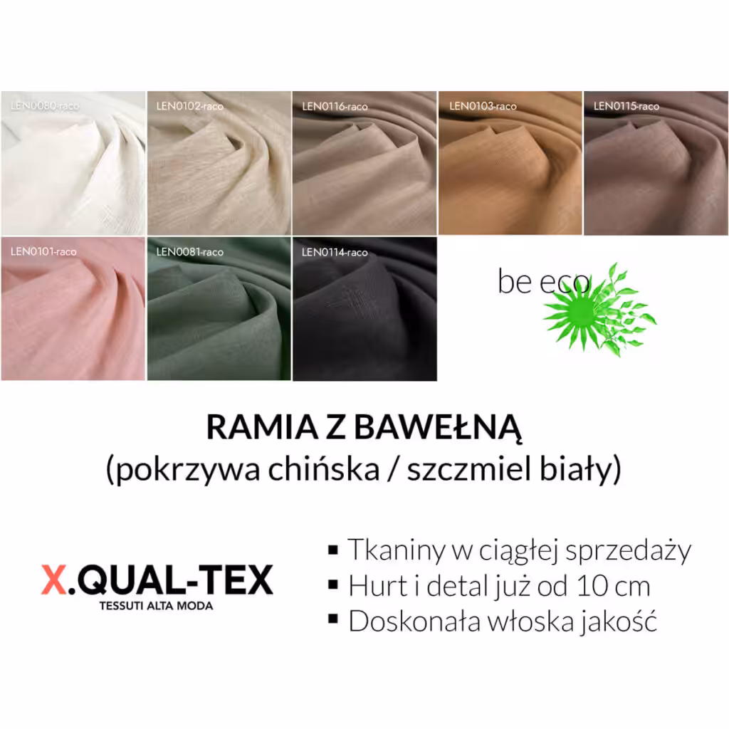08 ramia z bawelna duzo kolorow tkaniny wloskie sklep