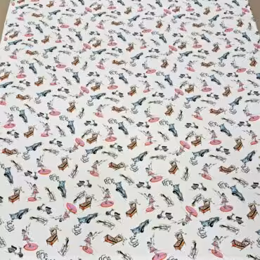 wiskoza biala w kolorowe wzory pop artB