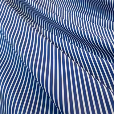 bawelna koszulowa w paski niebiesko bialeB