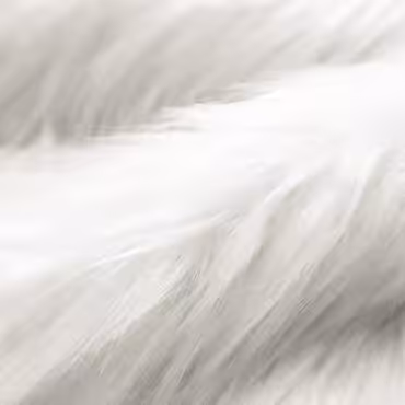 biale futro sztuczne dlugi wlosC