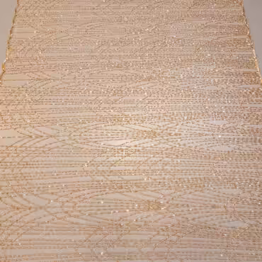 tiul z koralikami i cekinami szampanski zloty elastycznyB