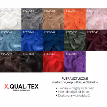 futra sztuczne kolorowe krotki wlos tkaniny wloskie sklep
