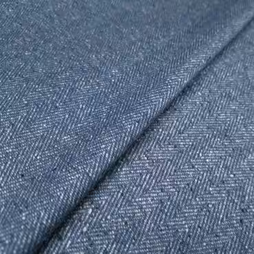 tkanina w jodelke welna z jedwabiem niebieskaB