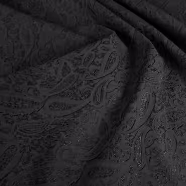 czarny zakard elastyczny bawelniany wzor paisleyA