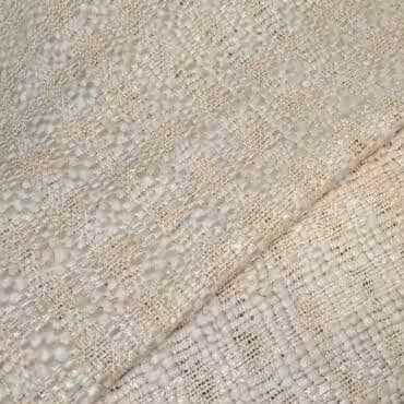 wiskozowa chanelka ze srebrną nicią szampański różB