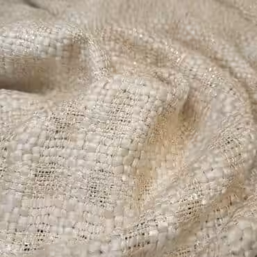 wiskozowa chanelka ze srebrną nicią szampański różC