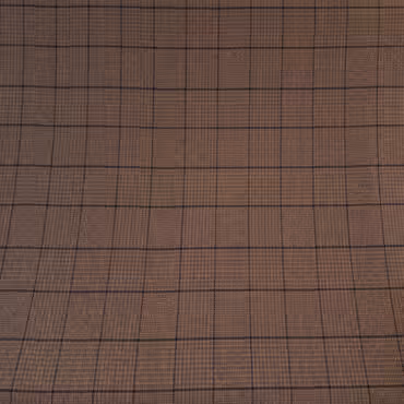 tkanina w krate welna plaszczowa cynamonowy brazB