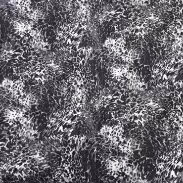 włoska dzianina wzór panterka biało-czarna elastyczna nieregularne cętki