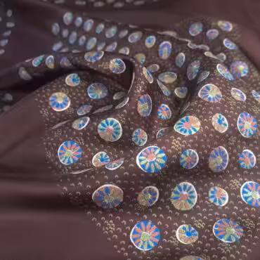 jedwab krawatowy drobne wzorki burgund panel 90cmA