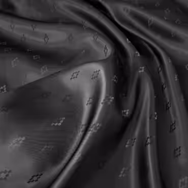 czarna podszewka ze wzorkami wiskozowa zakardowaA