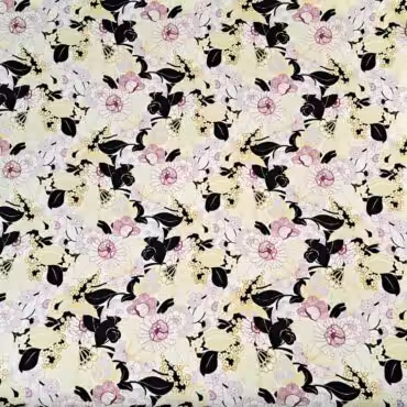 krepa zorzeta wiskozowa wzor kwiaty lekko elastycznaB