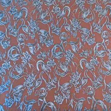 zakard w kwiaty blyszczace brudny roz z blekitemB