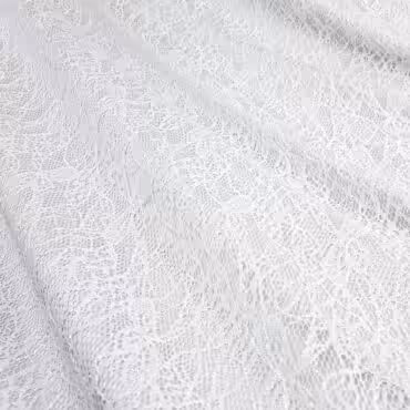 biała koronka elastyczna z bawełny i poliestru miękka