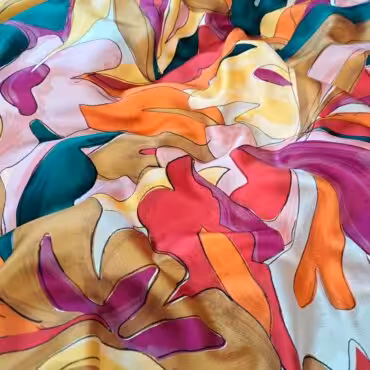 kolorowy jedwab we wzory abstrakcja nieprzezierny