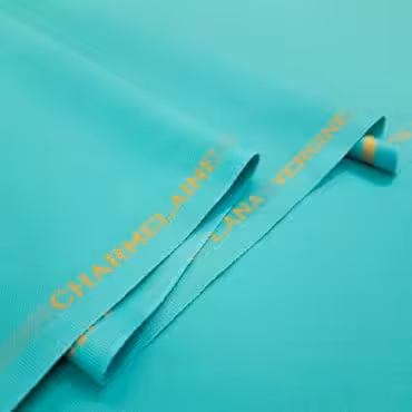 wełna garniturowa miętowa charmelaine z połyskiem