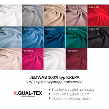 gruby jedwab dużo kolorów tkaniny włoskie sklep