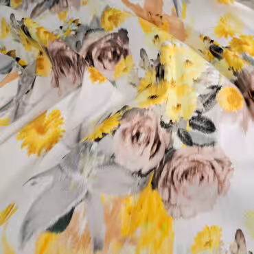 len z wiskozą i elastanem wzór kwiaty malarskie