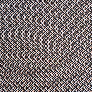 matowa wiskoza w drobne wzorki na czarnym tle przewiewna