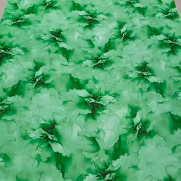 naturalny szyfon zielony w duże kwiaty wiskoza z jedwabiem pełna szerokość tkaniny