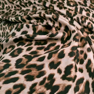 wiskoza z jedwabiem i elastanem wzór panterka premium