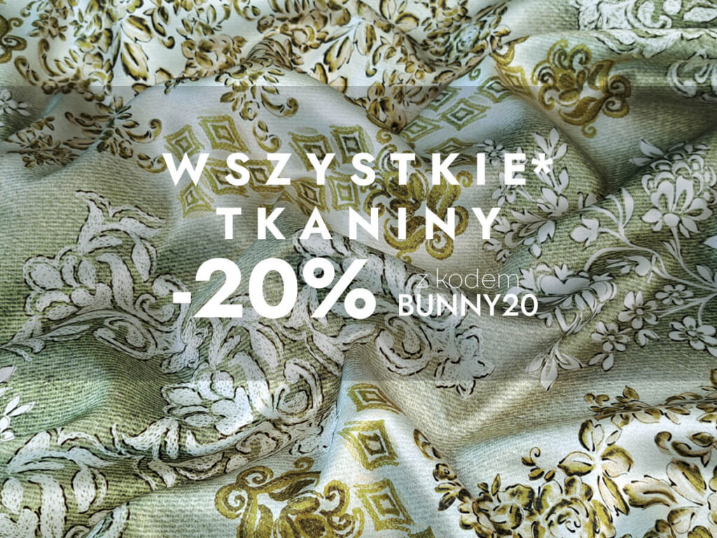 tkaniny włoskie promocja wielkanoc kod rabatowy