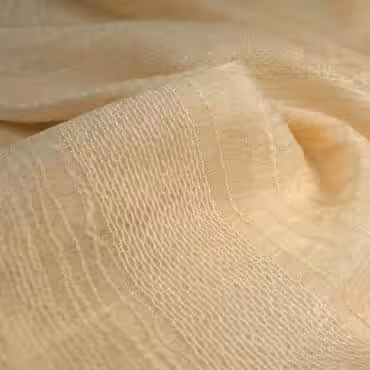 przezierny materiał żakardowya maślany żółty ze srebrną nitką