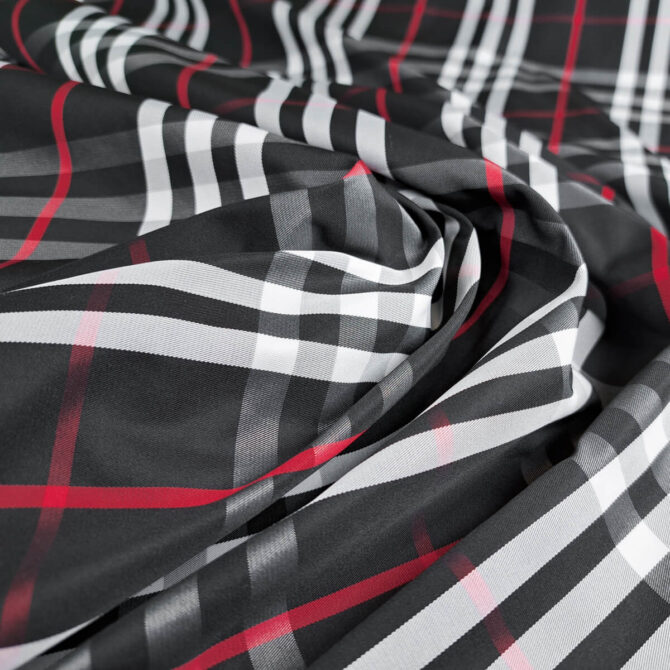 inteligentna tafta w kratkę typu Burberry premium kryjąca dwustronna żakardowa