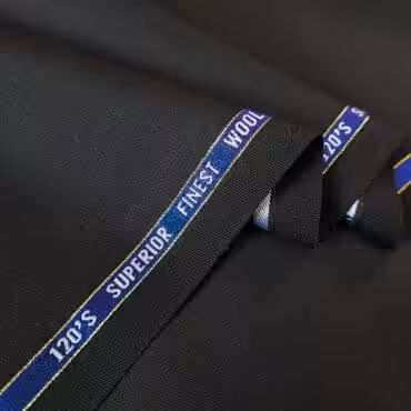 włoska tkanina wełna garniturowa czarna 120s superior finest