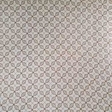 jedwabista wiskoza tkanina premium wzór wędzidła motyw konie kremowa