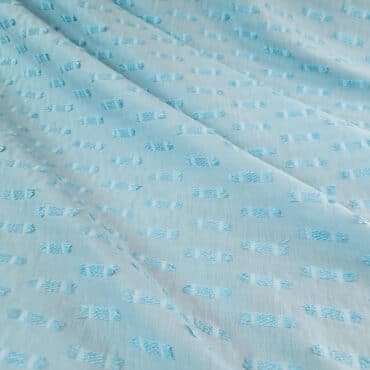 bawełna błękitna cienka żakardowa wzory 3d
